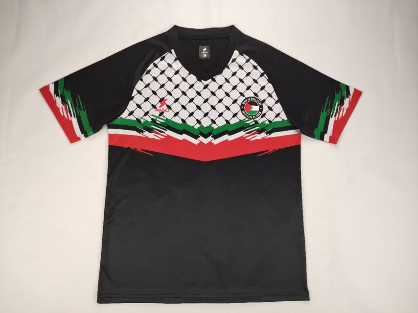 AAA Quality Palestine 24/25 White/Red/Black Training Jersey